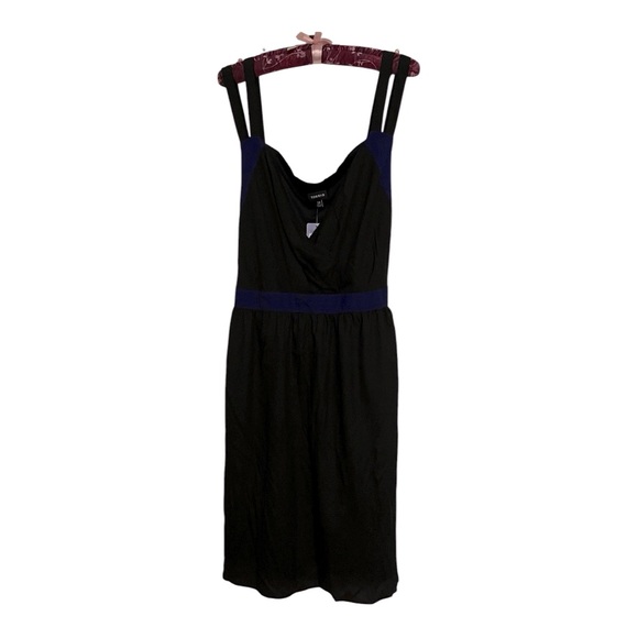Torrid Elegant Black Women’s Dress with Blue Waistband Plus Size 26 NWT - Picture 1 of 4